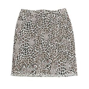 Tyler Boe Pencil Skirt Size 4 Light Pink Brown Leopard Womens Stretch‎ 28X20